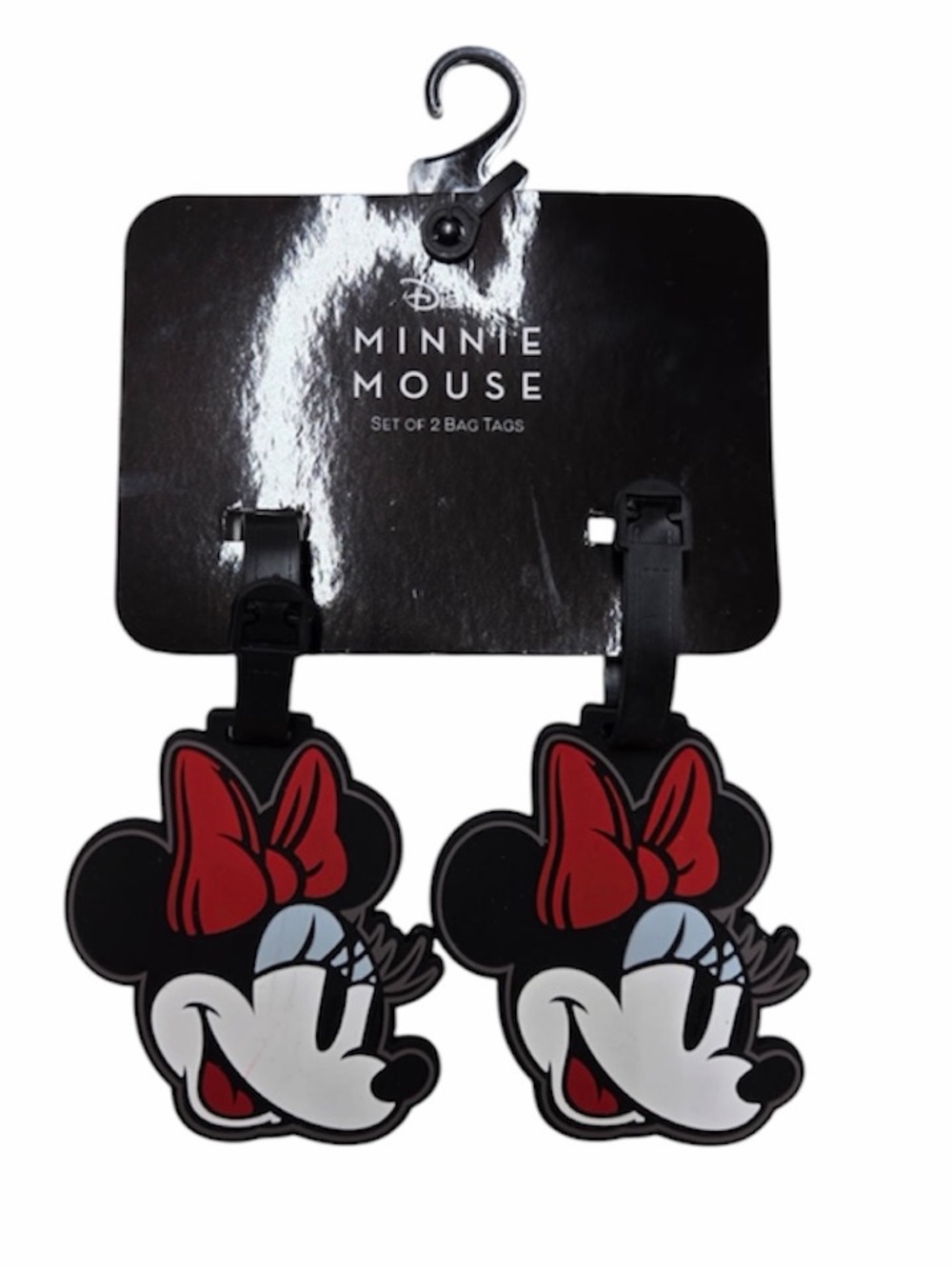 NWT QUINCE Set Of 2 Minnie Mouse Suitcases Luggage Tags 1109